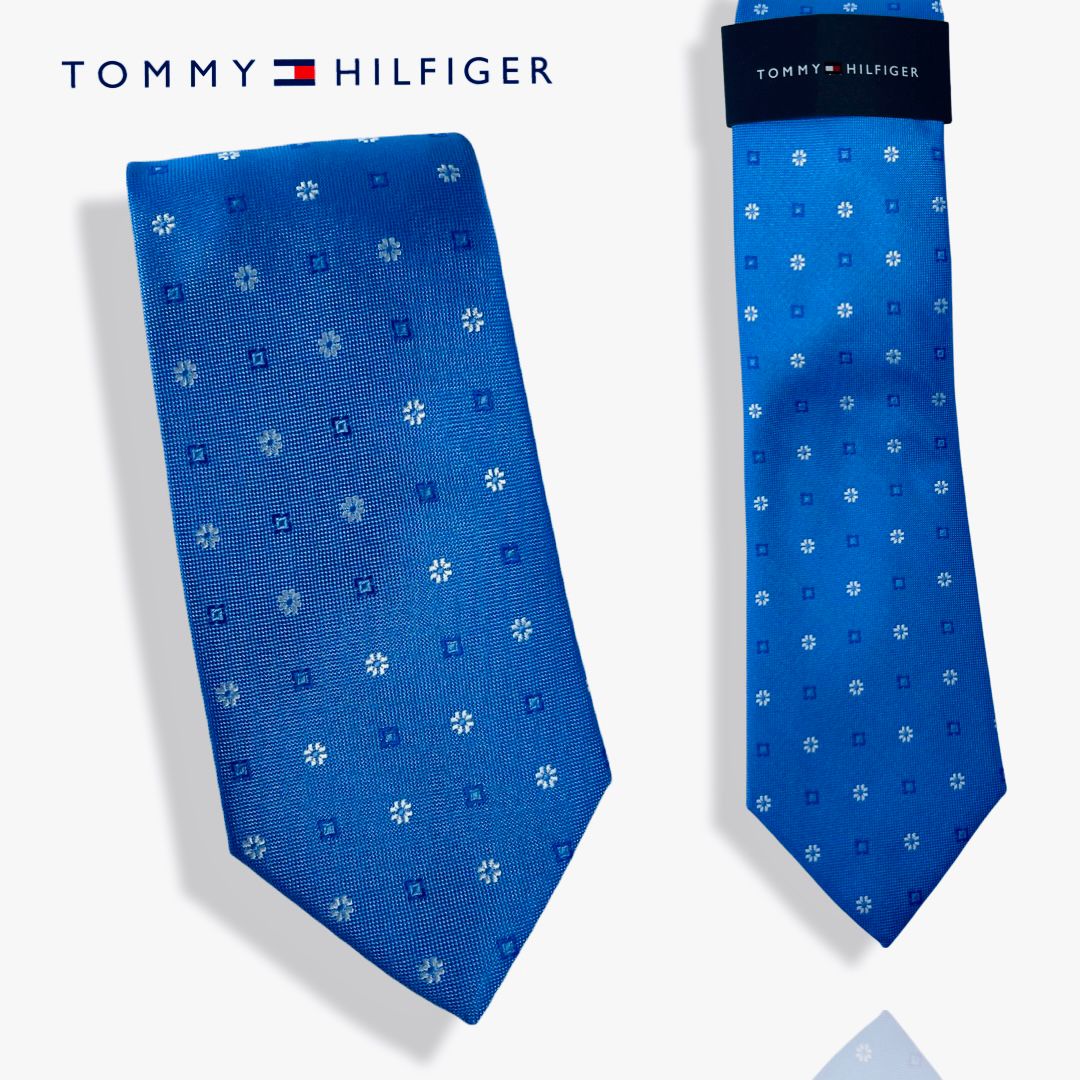 espíritu Testificar Previsión Corbata Tommy Hilfiger tono azul – Open Box